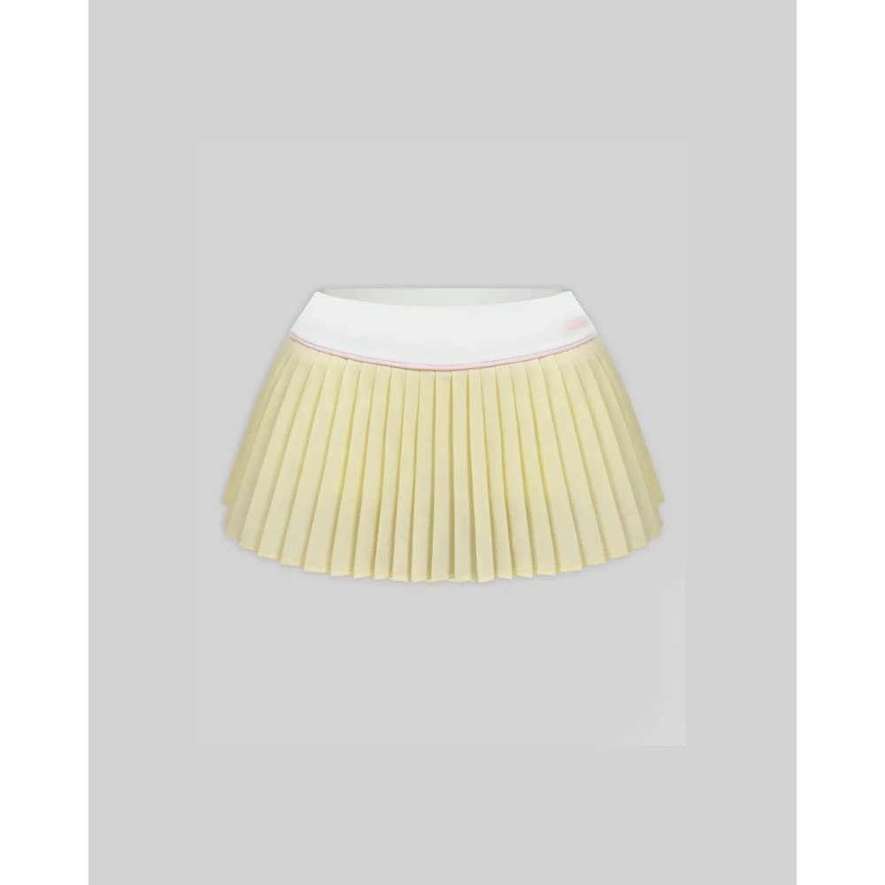 WAYDAMIN Pleated Butter Yellow Althea Tennis Skort Skirt Womens Plus Size 2X NWT